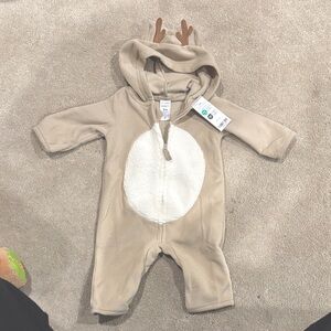 Carter's Reindeer Onesie 3 months NWT